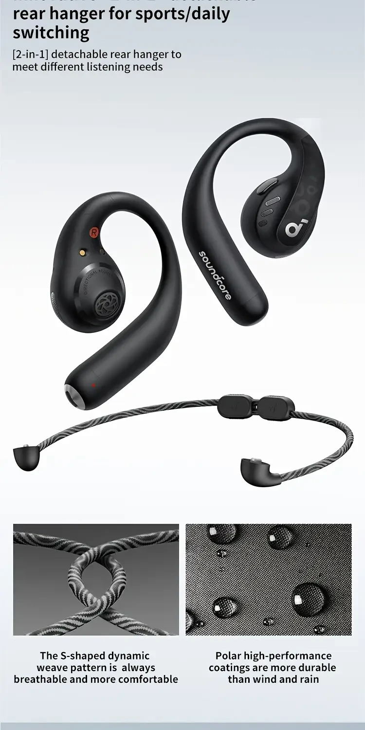 Soundcore AeroFit Pro Wireless Earbuds  Open-Ear Comfort for Running & Everyday