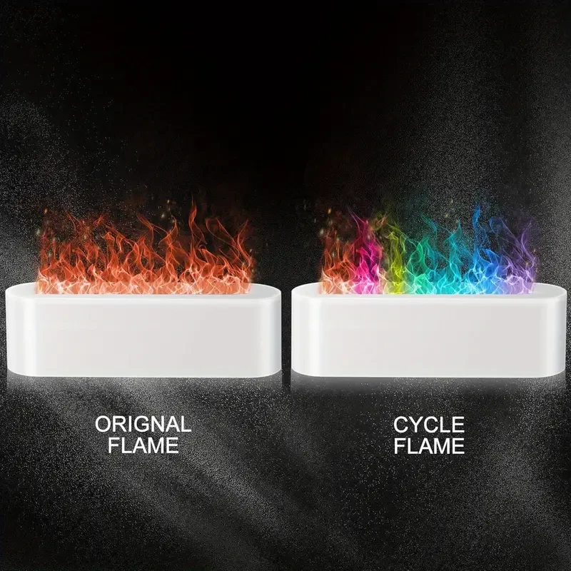 HEEYCEM Flame Aroma Diffuser & Humidifier 150 ml, 7-Colour Flame Light, USB