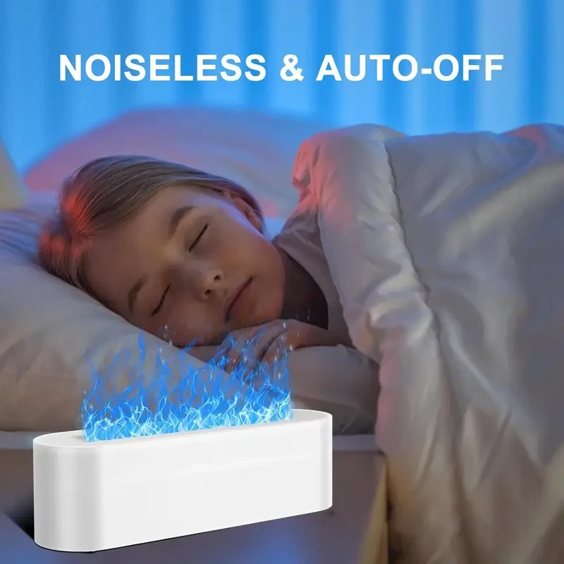 HEEYCEM Flame Aroma Diffuser & Humidifier  150 ml, 7-Colour Flame Light, USB