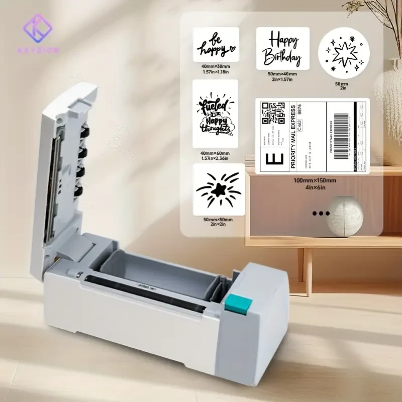 KAYSION SK45 Desktop Label Printer 4" x 15.24 cm Thermal, Wireless, Home & Business Ready