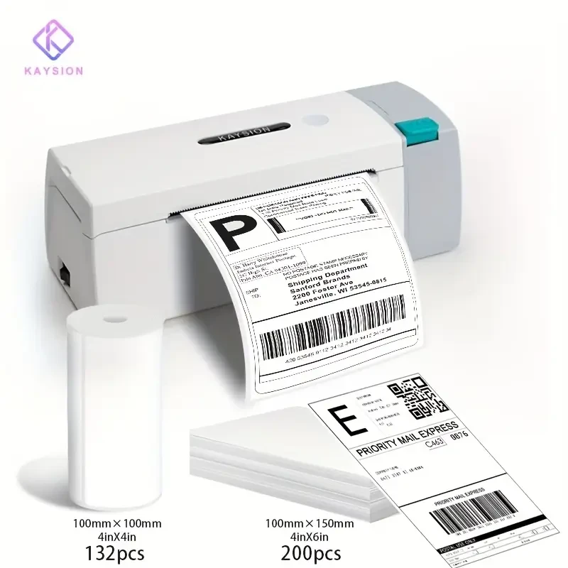 KAYSION SK45 Desktop Label Printer 4" x 15.24 cm Thermal, Wireless, Home & Business Ready