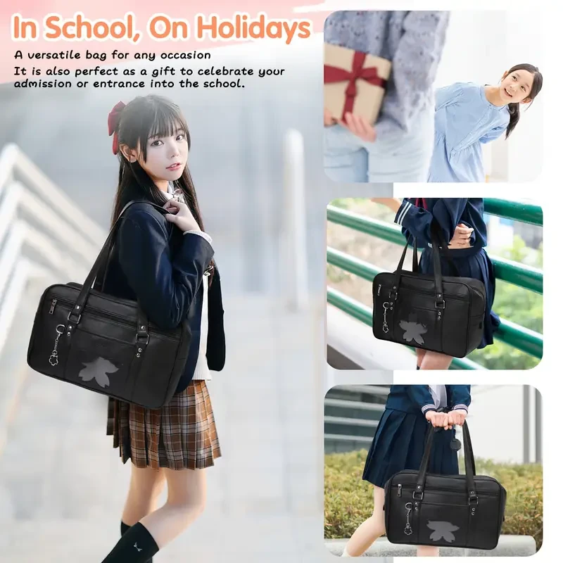 NUBILY Large-Capacity Boston Bag School, Travel & Commute (PU Leather)
