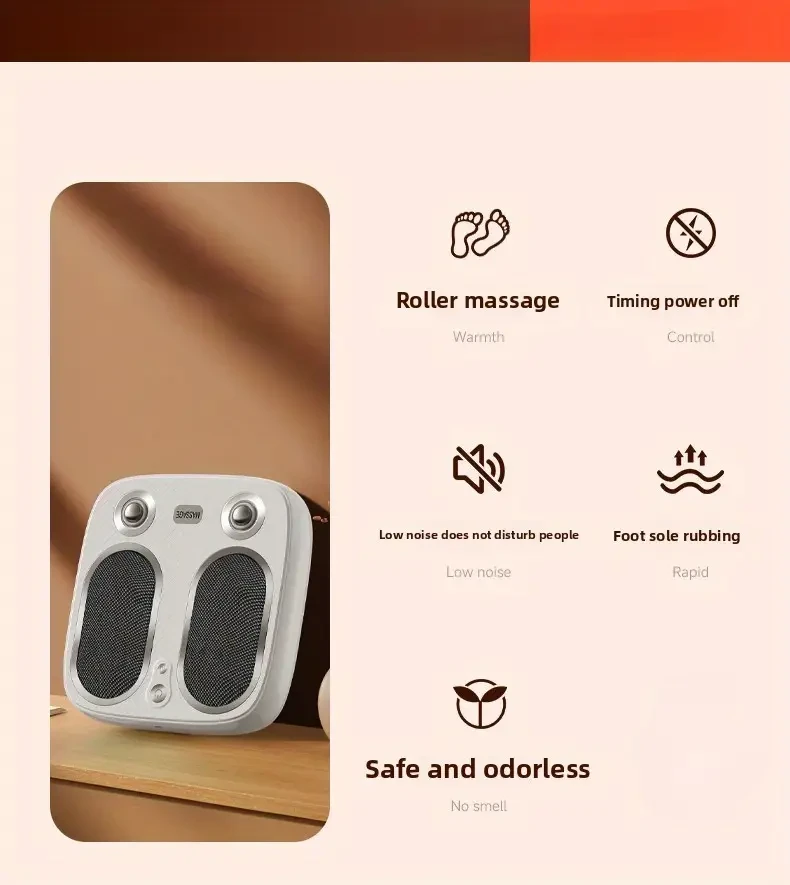 NIJ Automated Foot Massager Kneading Heat Vibration | USB-C Rechargeable (2500mAh)