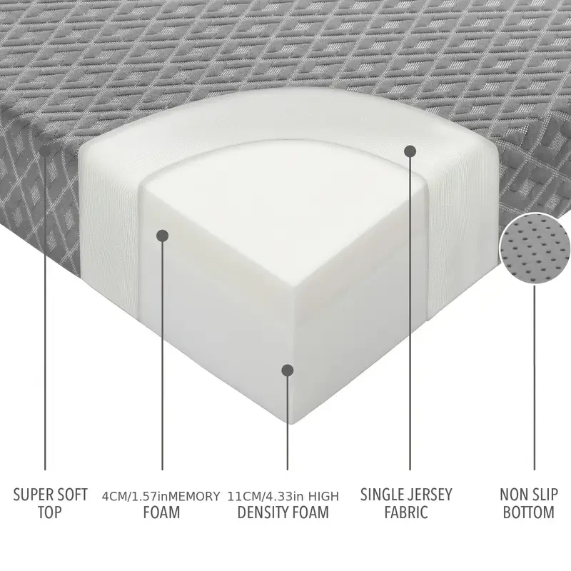 Luxdream Trifold Foam Sofa Bed Extra-Thick Foldable Mattress with Removable Cover (Portable Sleeping Solution) A comfy spare bedanytime, anywhere