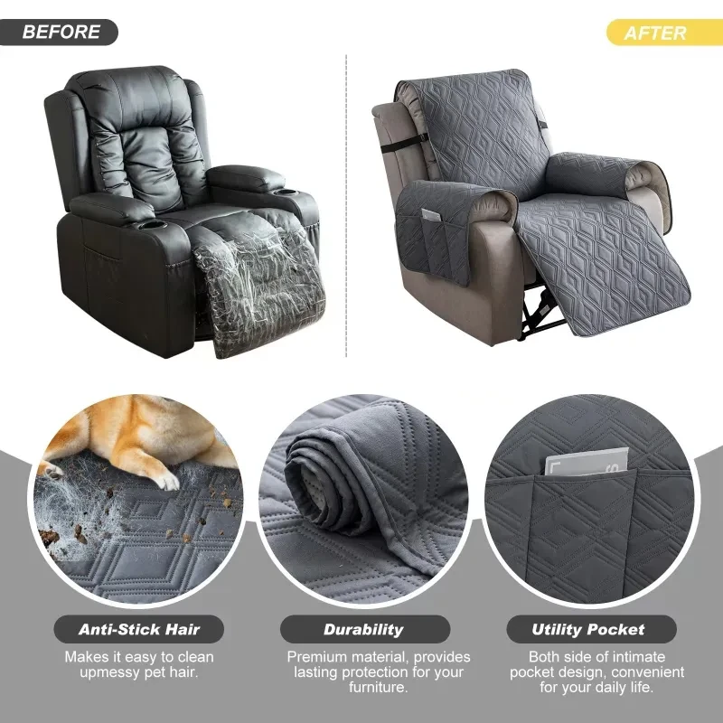 100% Waterproof Recliner Slipcover Square