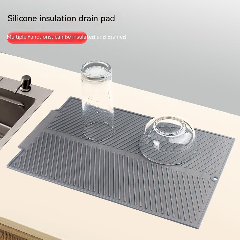 Sloped Silicone Draining Mat Heat-Proof & Non-Slip