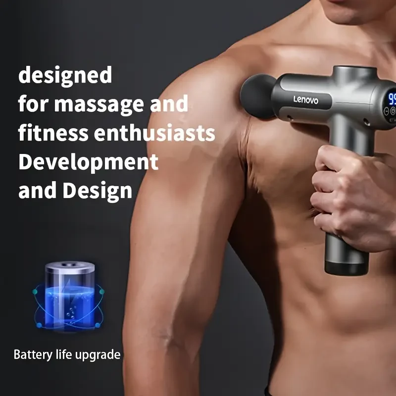 Quiet Percussion Massage Gun 8 Heads, USB Rechargeable, Compact Handheld Relief