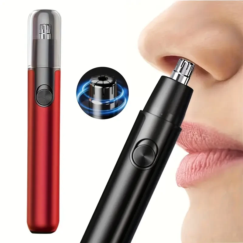 GERTZY USB Rechargeable Nose & Ear Hair Trimmer Aluminum, Gentle Grooming for Face & Brows