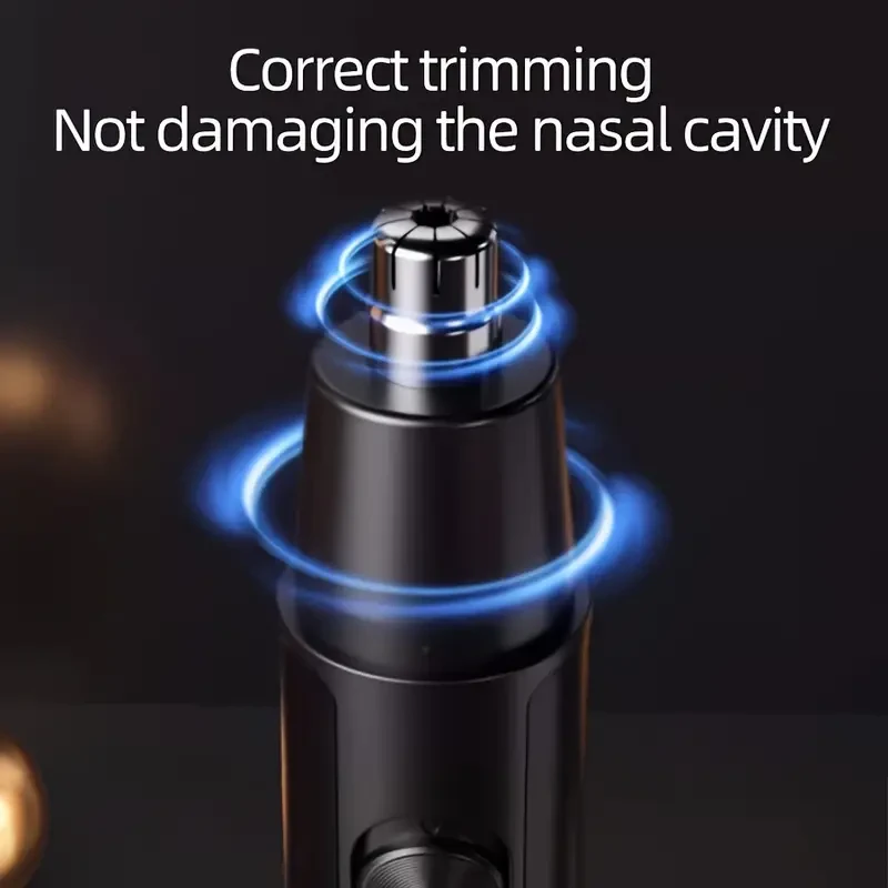 GERTZY USB Rechargeable Nose & Ear Hair Trimmer  Aluminum, Gentle Grooming for Face & Brows