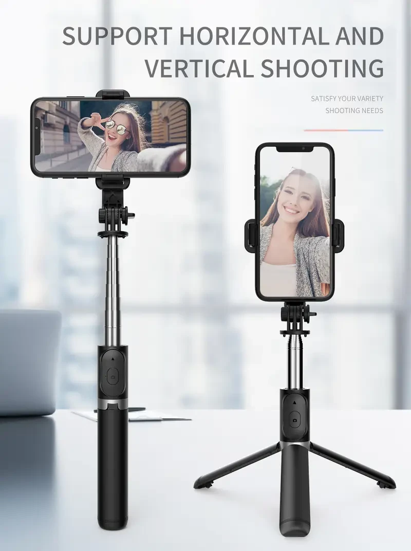 TOKQI 40" Cell Phone Selfie Stick Tripod 3-in-1 Extendable Stand with Wireless Remote & 360 Rotation