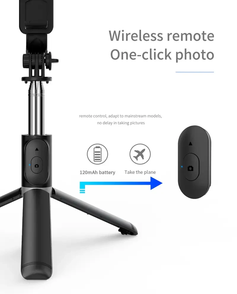 TOKQI 40" Cell Phone Selfie Stick Tripod 3-in-1 Extendable Stand with Wireless Remote & 360 Rotation