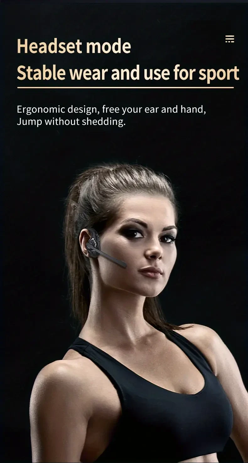 LIFEBEE Wireless 5.3 Open Ear Headset Comfortable, Clear & Smart for All-Day Use