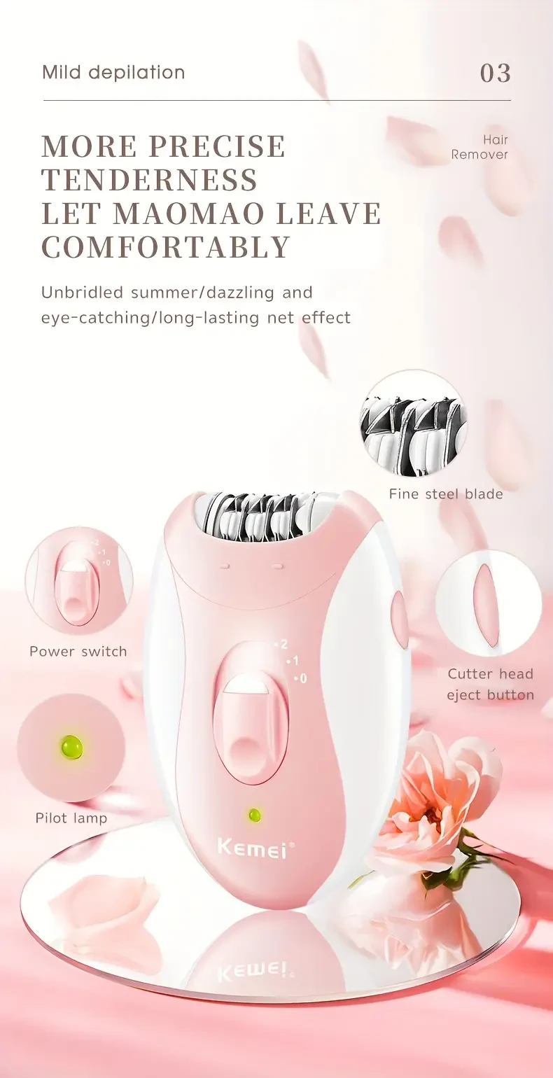 KEMEI KM-189B Electric Hair Remover  Smooth, Fast & Portable