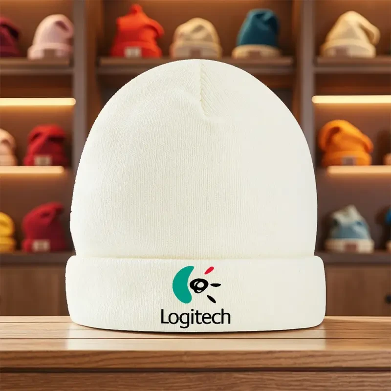 Logitech Branded Beanie Hat  Warm, Lightweight & Officially Stylish Perfect for winter wear,