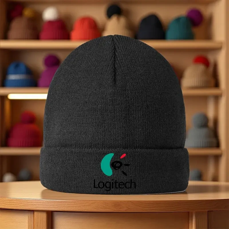 Logitech Branded Beanie Hat Warm, Lightweight & Officially Stylish Perfect for winter wear,