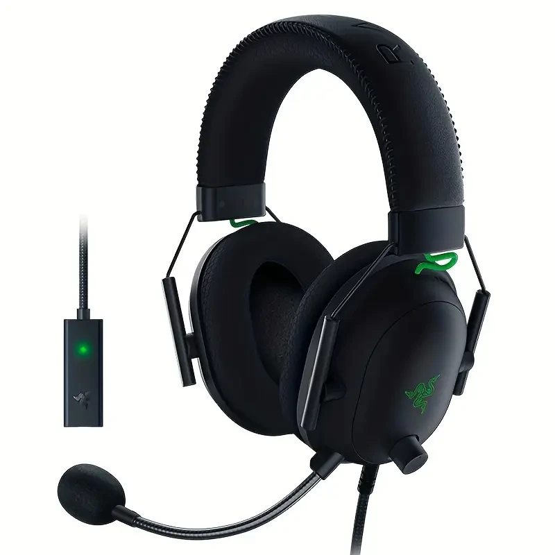 Razer BlackShark V2 Wired Gaming Headset with Passive Noise Cancellation and USB Sound Card