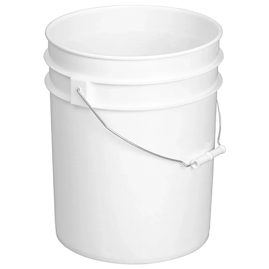 Plastic PE Pail Bucket Lock Lid White 22L