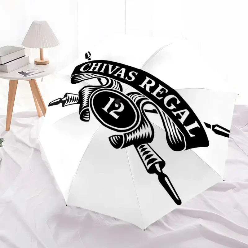 1pc Chivas Regal Logo Automatic Umbrella Compact, Stylish, and Reliable Travel Umbrella