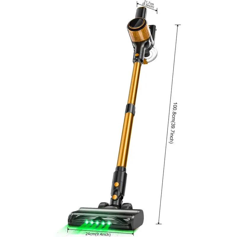 SUXIANGVAC High Suction Power Home Vacuum Cleaner Cordless, 8-in-1 Combo with LED Display