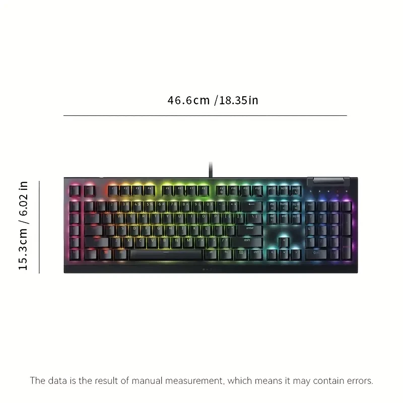 RAZER BlackWidow Spider V4 X Gaming Keyboard RGB Backlit with Razer Chroma Sync