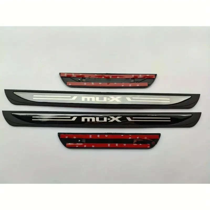 Carhanson MUX Car Door Sill Scuff Plate Cover Trims Strip Durable Protection for Your Isuzu Mu-X
