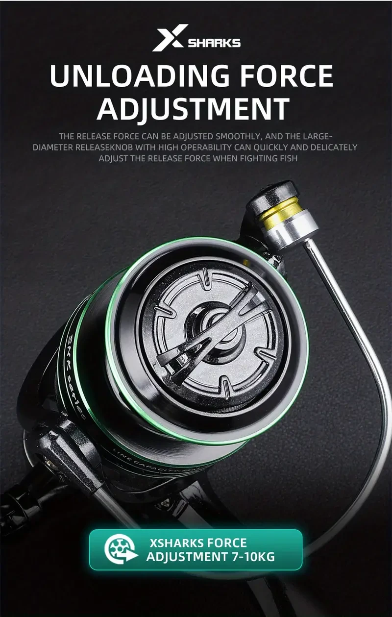 X-Sharks High-Performance Carp Fishing Reel Durable, Ambidextrous Design for Freshwater & Saltwater Angling