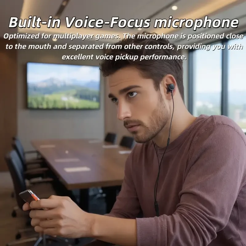 Q50 In-Ear Wired Headphones with Microphone Quantum Gaming Headphones with Surround Sound for Mobile Phones, Tablets, and Laptops