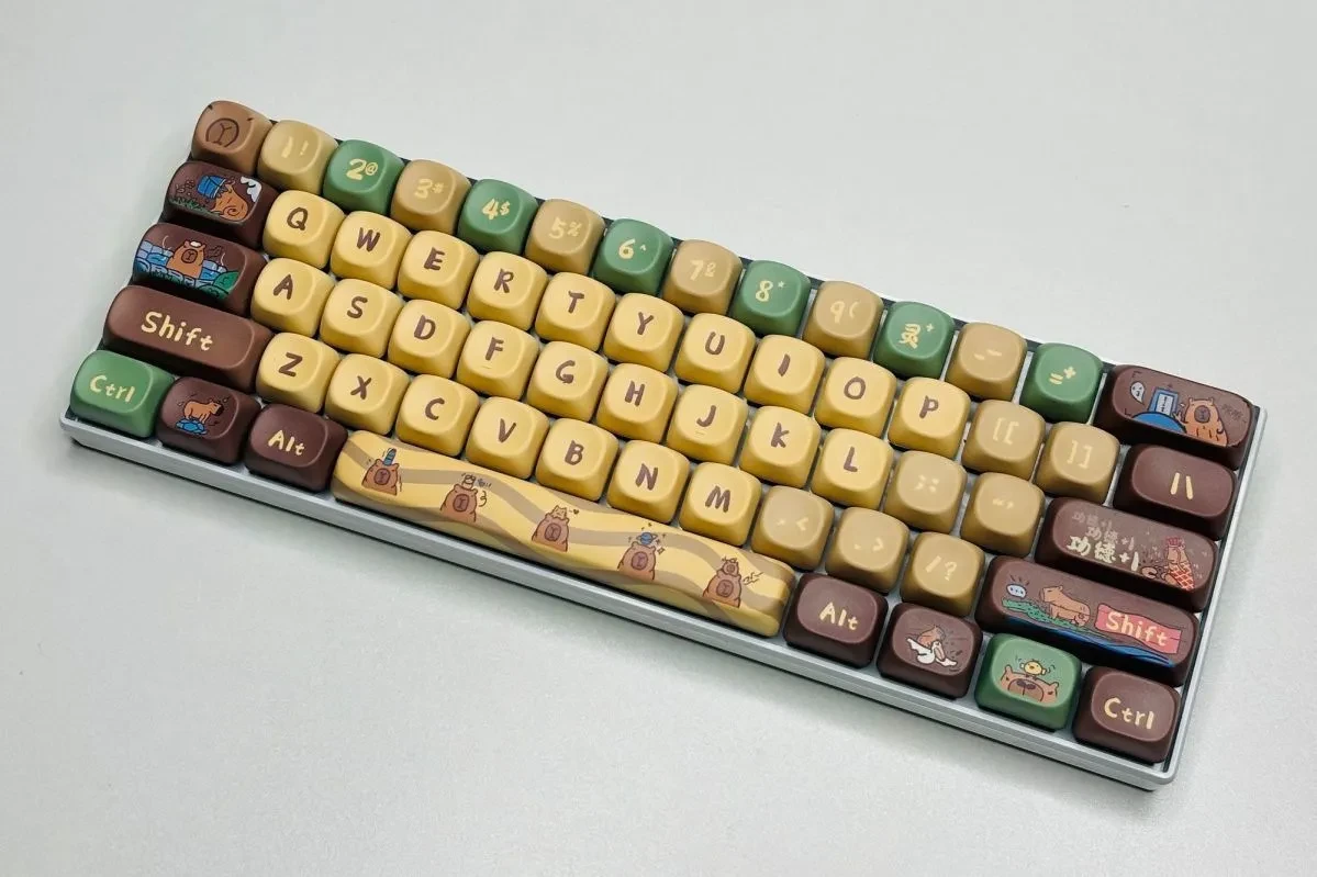 Capabala PBT Girl MOA Height Mechanical Keyboard Keycaps 130 Key Set