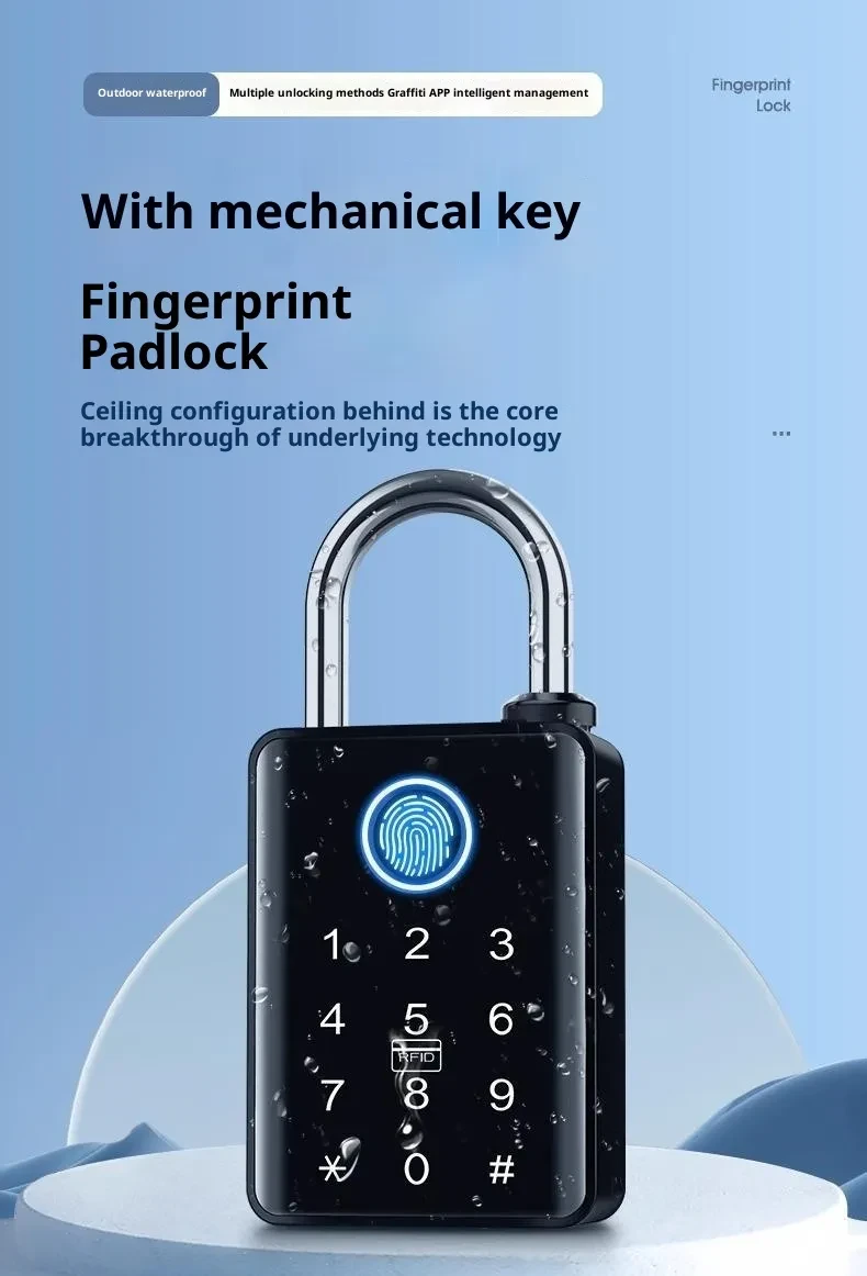 Control Fingerprint Large Padlock Warehouse Courtyard Box Truck