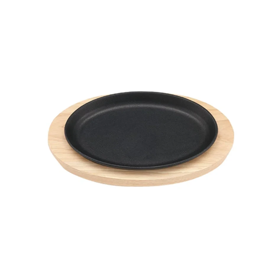 Iron Hot Sizzling Plate Oval 24cm