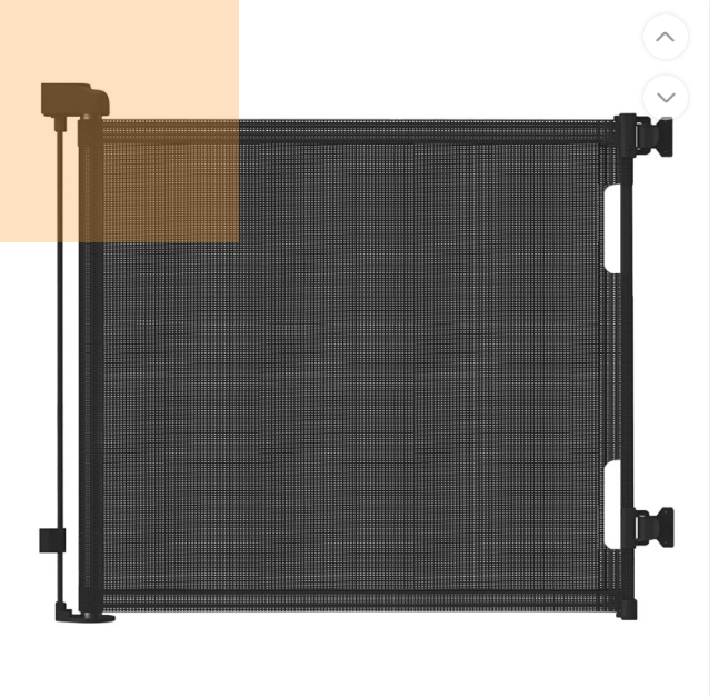 1 Set Baby Security Gate Retractable Door Extra Wide Child Safety Stairs Gate 61x34in For Doorway Hallway Indoor Outdoor