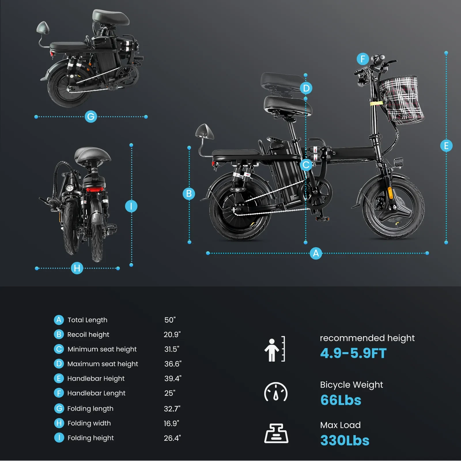 Electric Bicycle-A9,No Delivery To Remote Areas