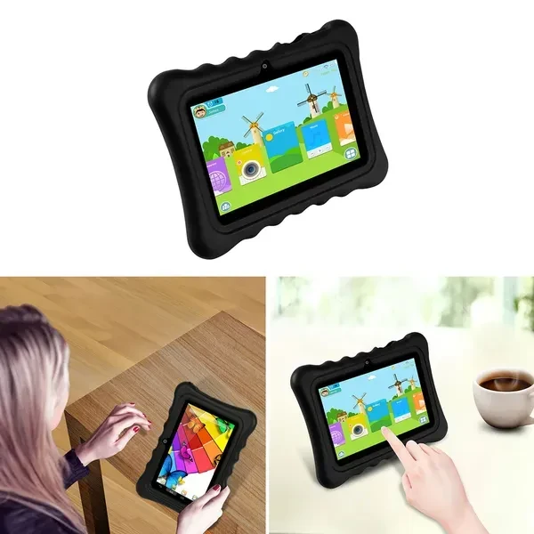 Shock-resistant Silicone Snap-on Case With Stand For 7 Tablets