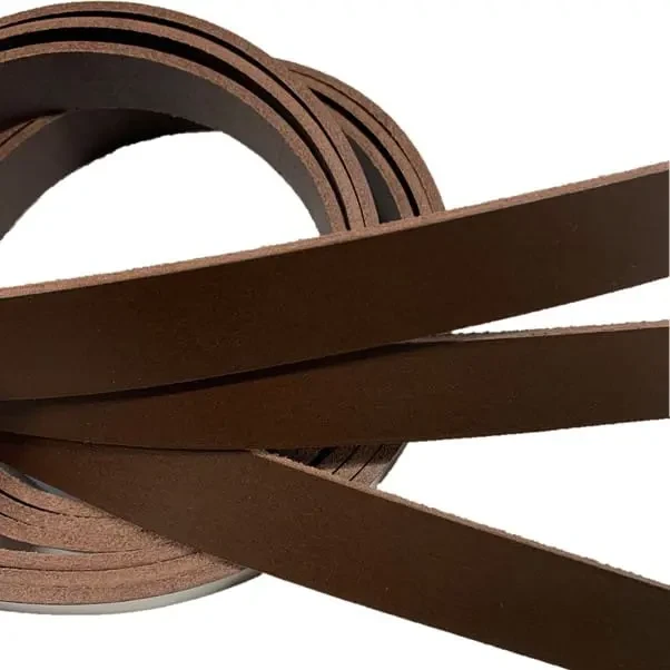 VEG TANNED BELT STRIP COGNAC