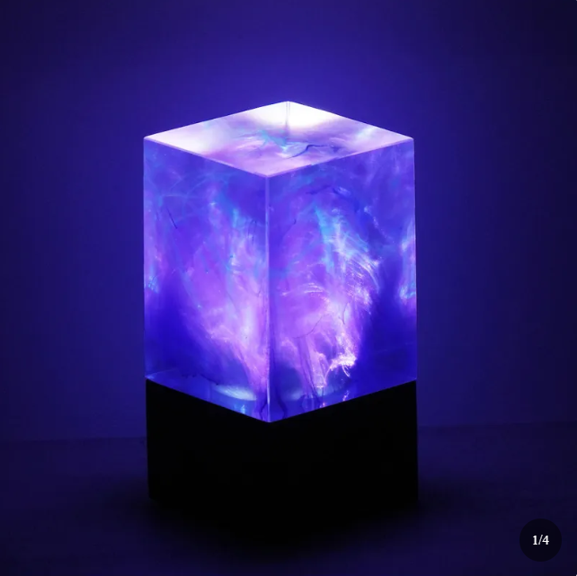 Galaxy Cube - Purple Handcrafted Ambient Lamp
