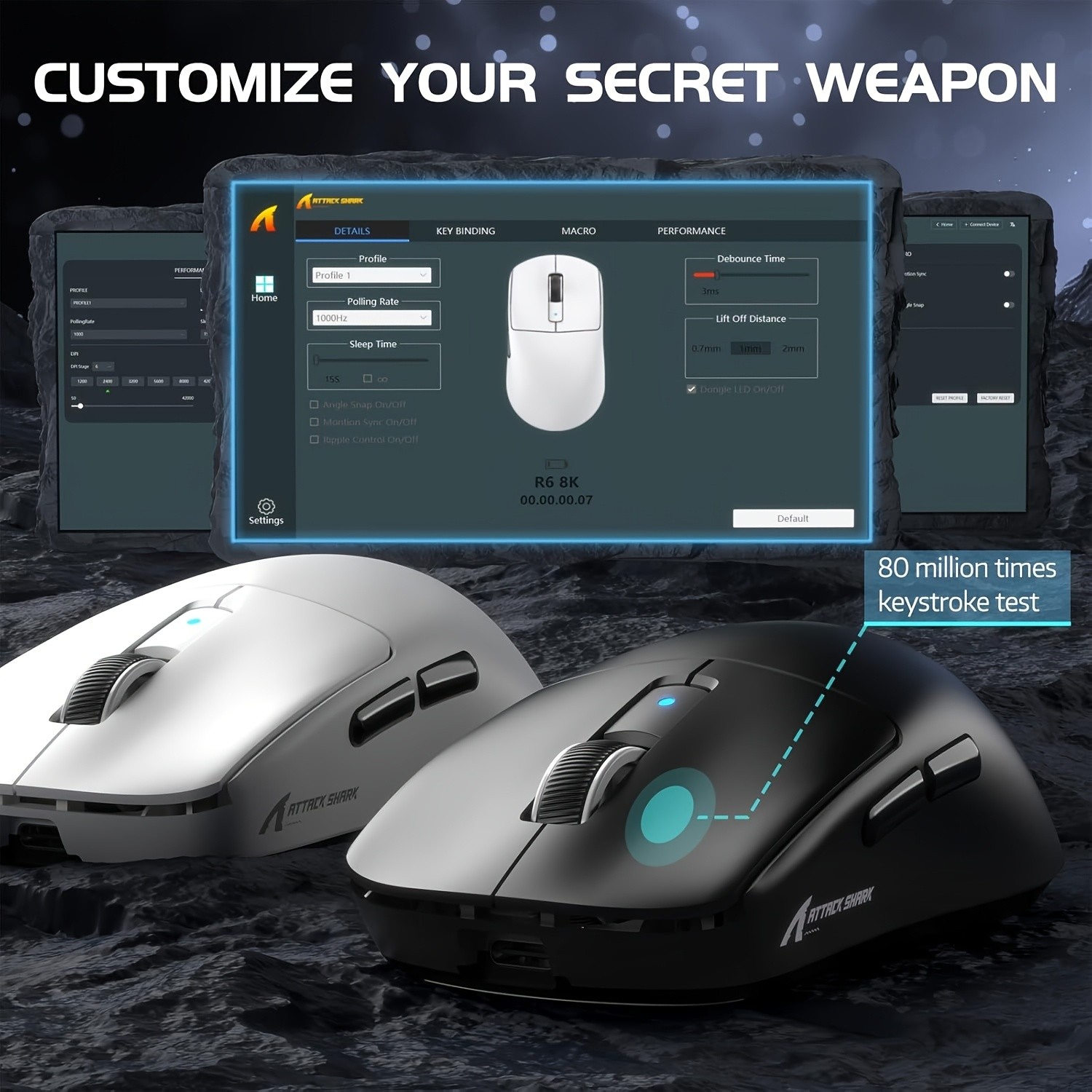 ATTACK SHARK R6 Wireless Gaming Mouse