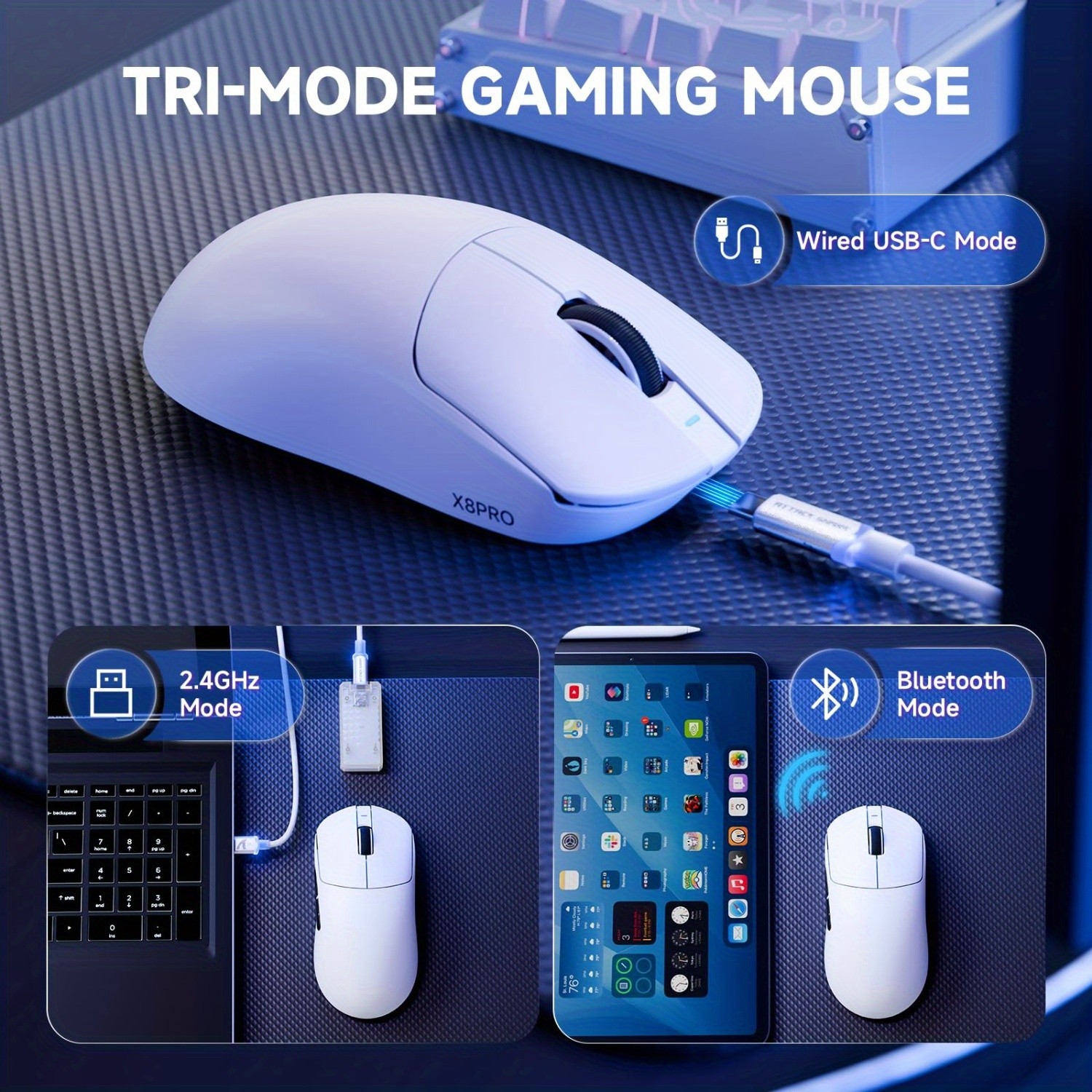 ATTACK SHARK X8 PRO Wireless Gaming Mouse