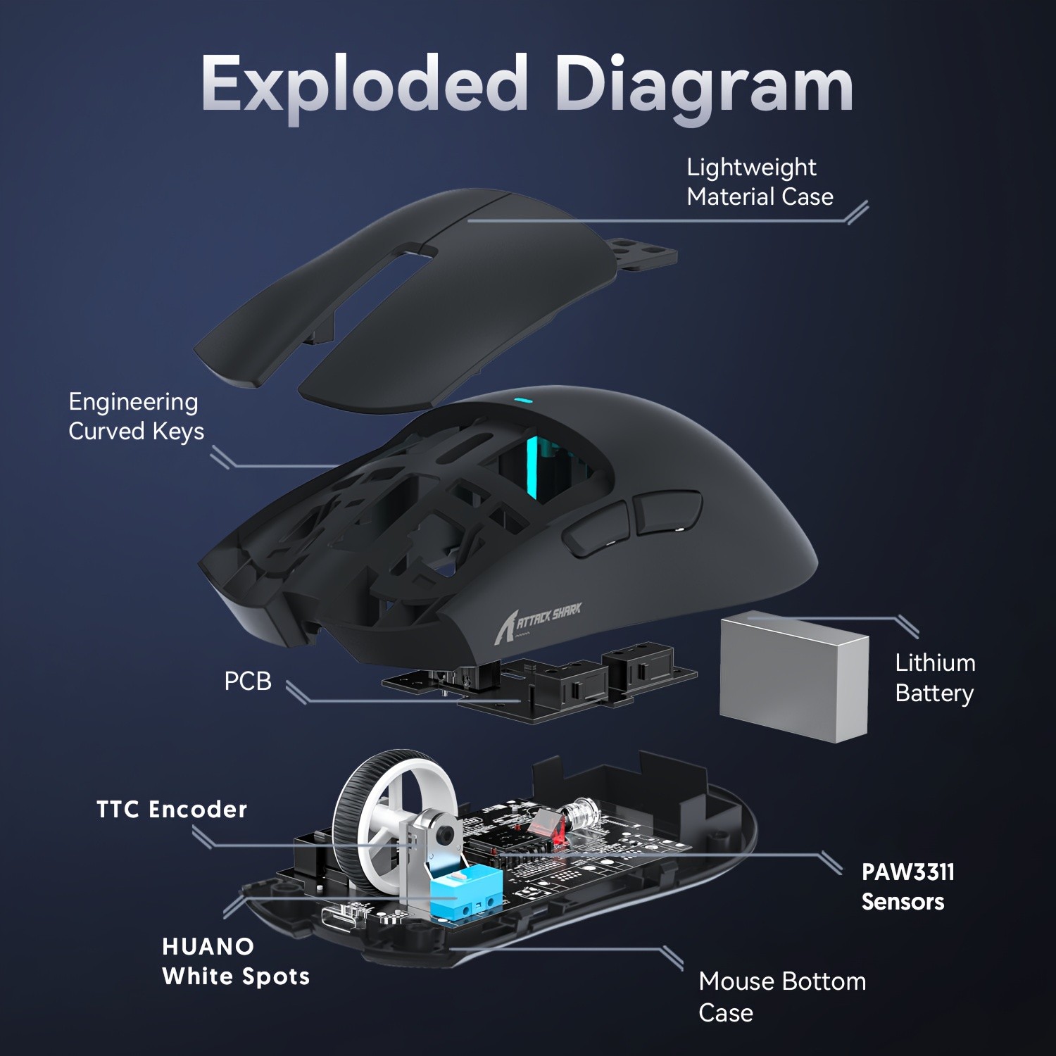 ATTACK SHARK X11 Gaming Mouse