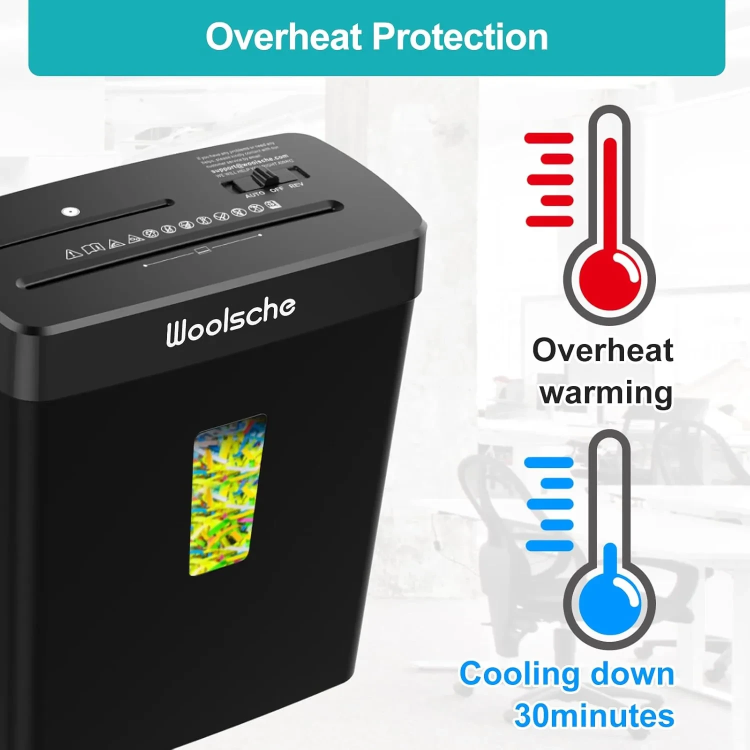 Paper Shredder -10 Sheets Of Paper Cut Horizontally With 3.43 Gallon Paper Basket - P-4 Security Level -3 Mode Designs - Shreds CDs And Credit Cards - Durable, Fast, Anti Paper Jam, Suitable For Home