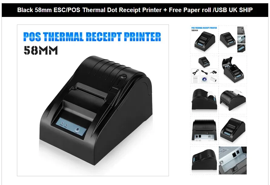 Thermal printer POS-5890T supermarket cash register printer usb small ticket printer