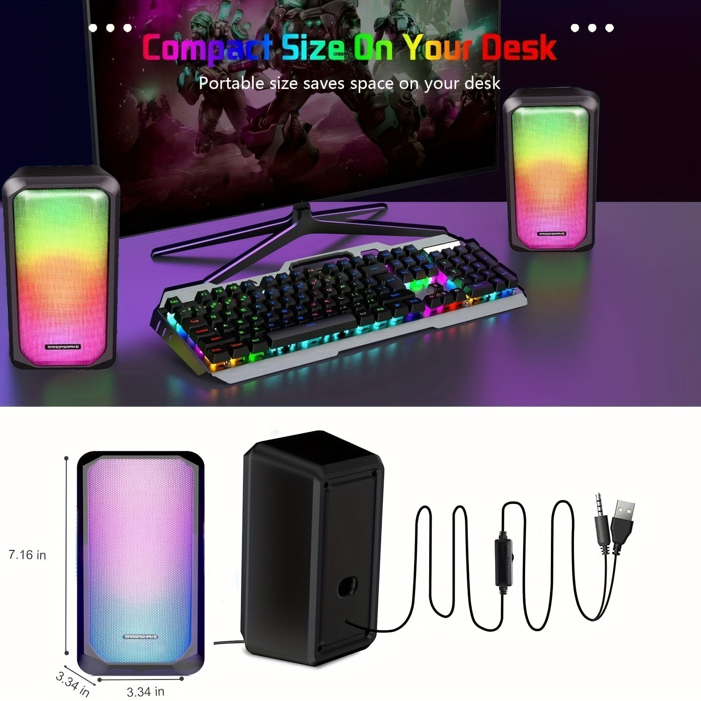 Wired Gaming Keyboard and Mouse Combo 5-in-1 Set