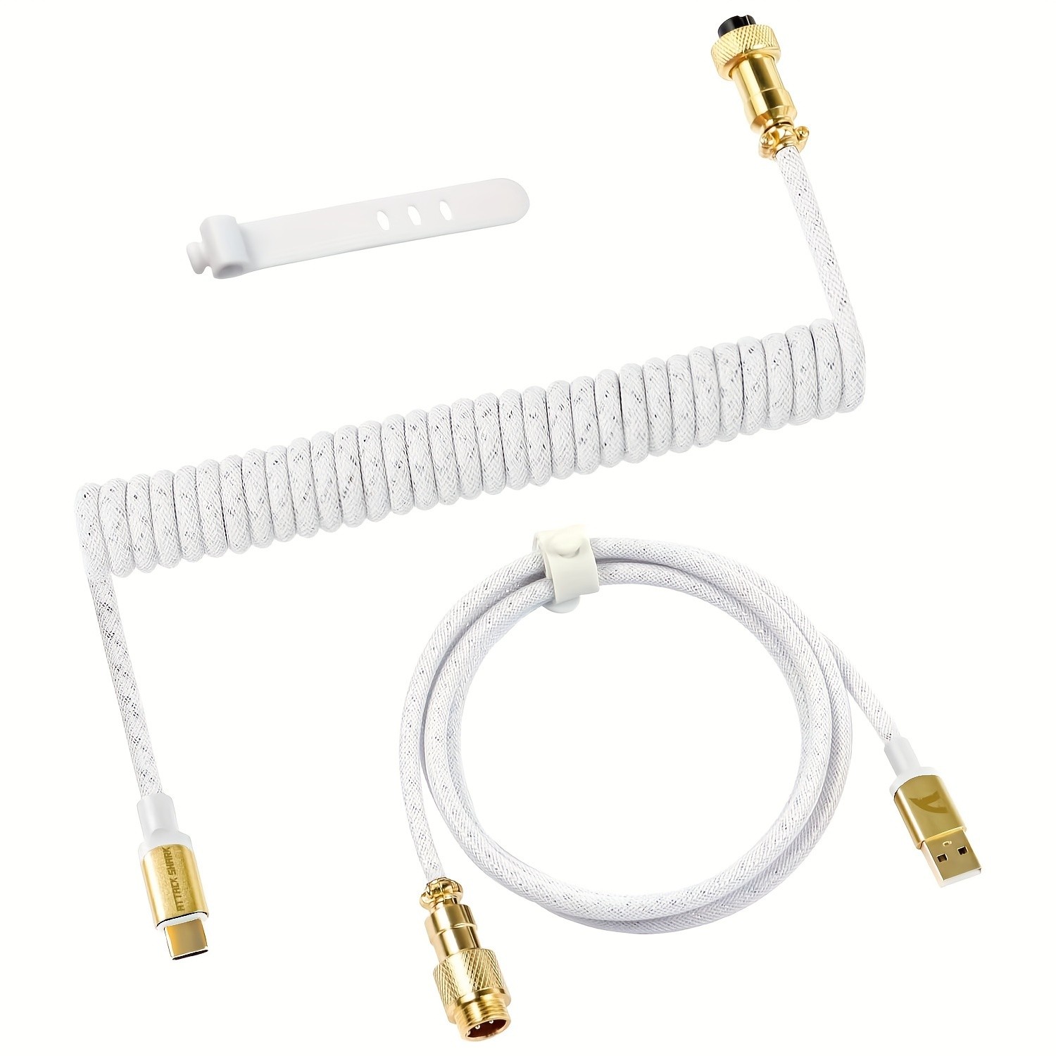 ATTACK SHARK C03 Coiled USB-C Cable