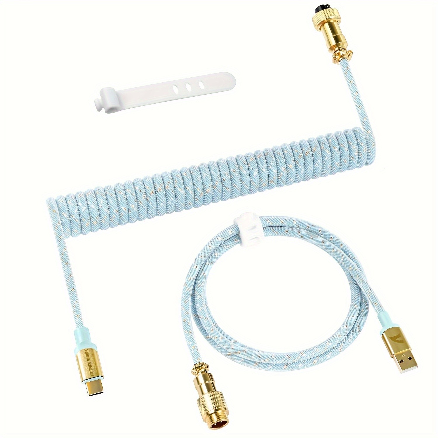 ATTACK SHARK C03 Coiled USB-C Cable