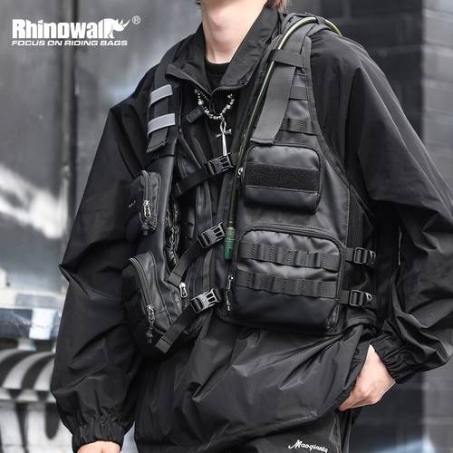Rhinowalk Motorcycle Riding Vest Adjustable Strap, Durable Polyester, Portable Outdoor Travel Backpack for Motorcycle Riders