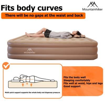 Mountainhiker Air Cushion Outdoor Portable Fully Automatic Sleeping Pad  Self-Inflating for Camping, 2-3 People Capacity
