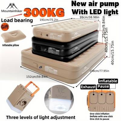 Mountainhiker Air Cushion Outdoor Portable Fully Automatic Sleeping Pad  Self-Inflating for Camping, 2-3 People Capacity