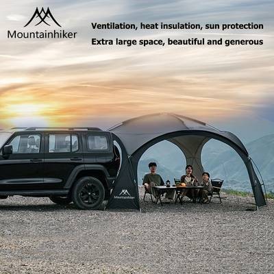 Mountainhiker Outdoor Camping Silvery-Plated Canopy Tent Anti-Ultraviolet Self-Driving Sunshade Dome Tent for 3-10 People