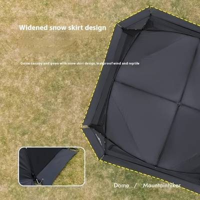 Mountainhiker Zipper Dome Tent Large Capacity Multi-Person Shelter for Outdoor Camping, 5-10 People