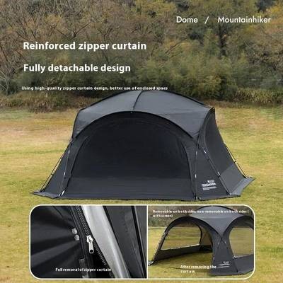 Mountainhiker Zipper Dome Tent  Large Capacity Multi-Person Shelter for Outdoor Camping, 5-10 People