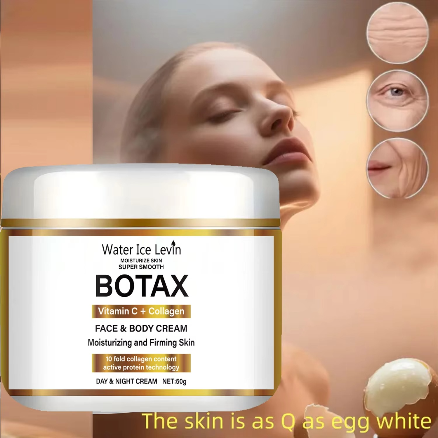 Sensitive Skin Niacinamide Collagen Cream - Deeply Nourishing & Hydrating Vitamin C Moisturizer